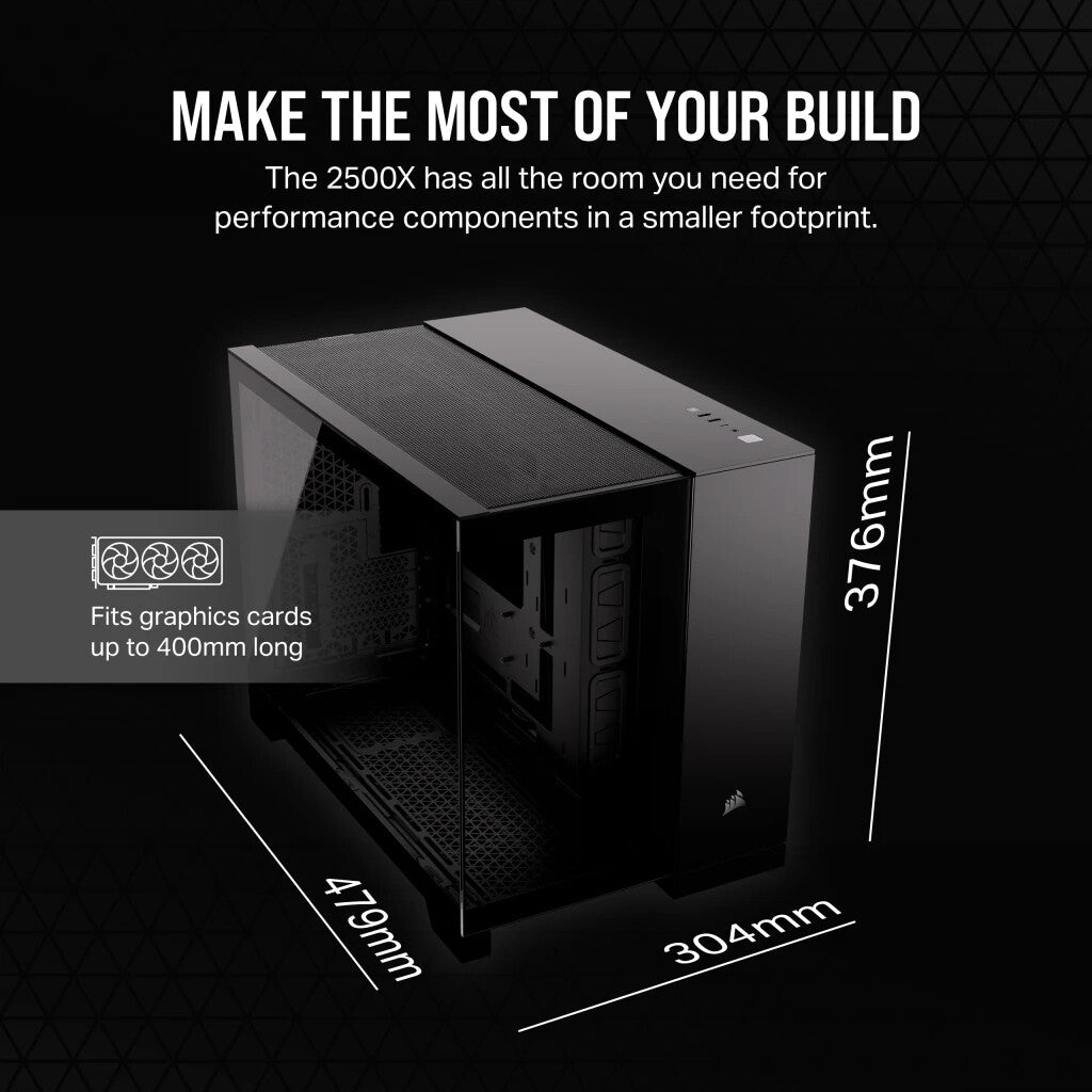 Corsair 2500X - MicroATX Mini Tower Case in Black