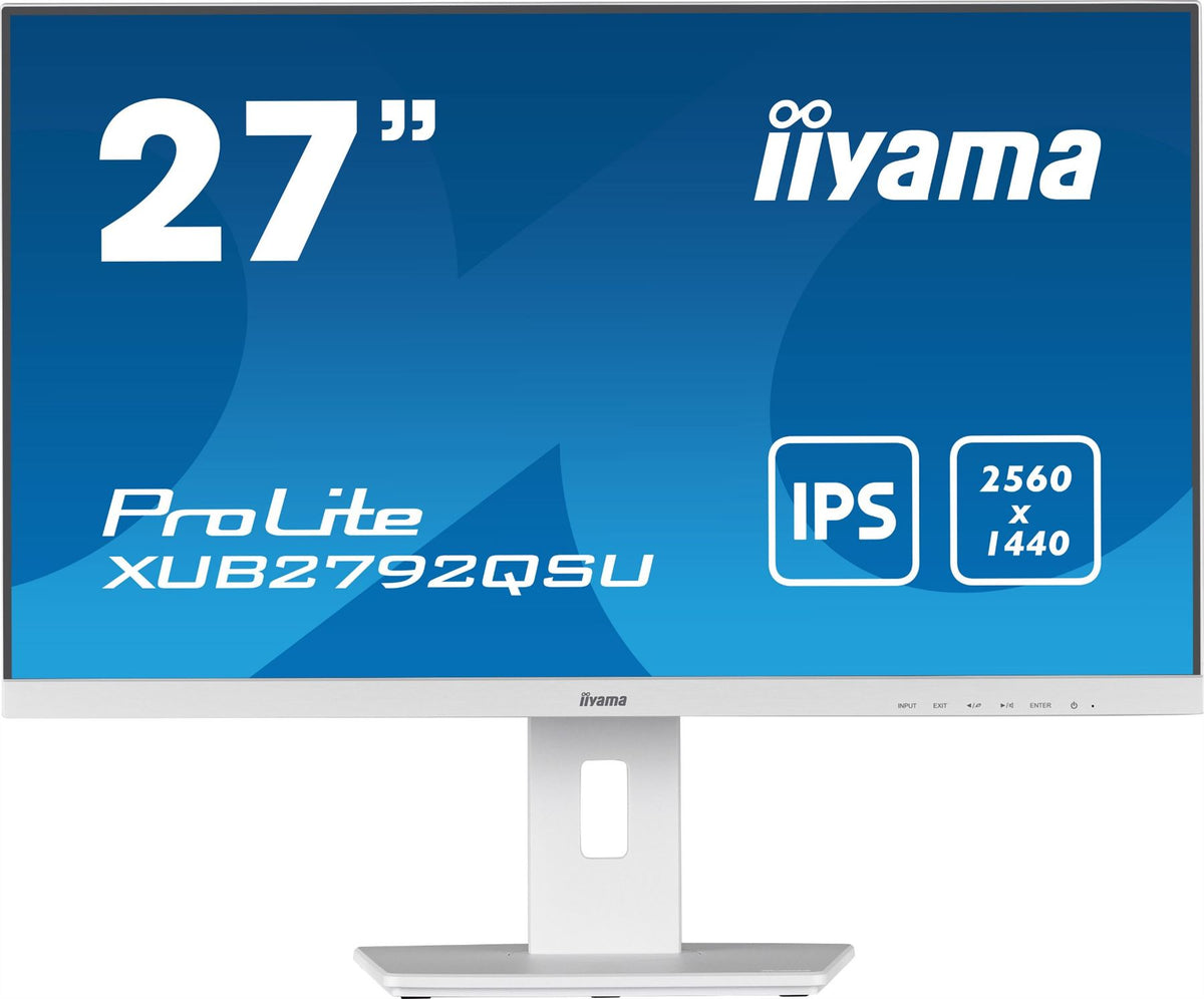 iiyama ProLite XUB2792QSU-W5 Computer Monitor 68.6 cm (27") 2560 x 1440 pixels Wide Quad HD LED White