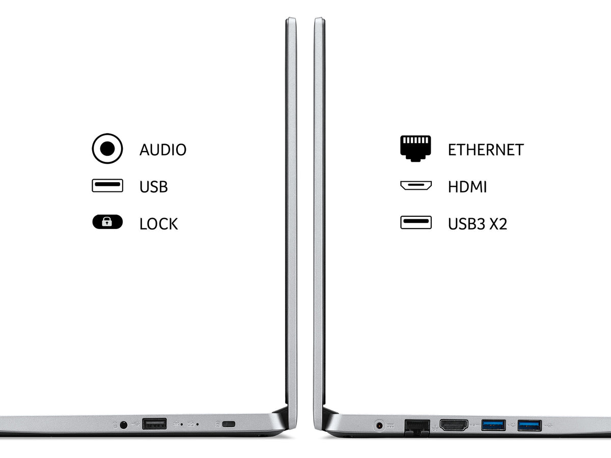 Acer Aspire 1 Laptop - 35.6 cm (14") - Intel Celeron N4500 - 4 GB DDR4-SDRAM - 64 GB eMMC - Windows 11 - Silver