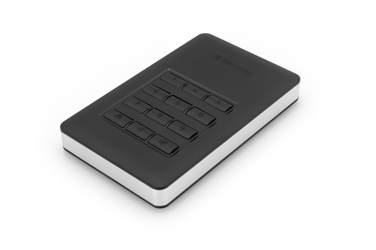 Verbatim Store 'n' Go Secure Portable HDD with Keypad Access in Black / Silver - 1 TB