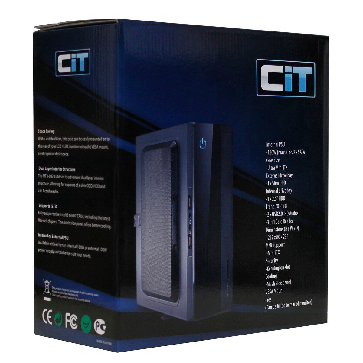 CiT MTX-007B in Mini Tower in Black