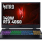 Acer Nitro 5 AN515-58 Laptop - 39.6 cm (15.6") - Intel® Core™ i7-12650H - 16 GB DDR5-SDRAM - 1TB SSD - NVIDIA GeForce RTX 4060 - Wi-Fi 6 - Windows 11 Home - Black