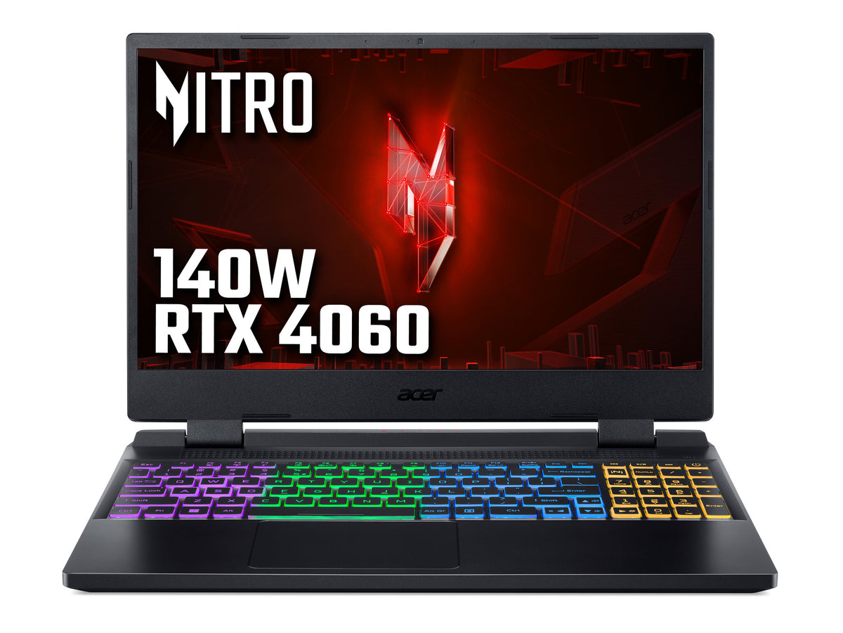 Acer Nitro 5 AN515-58 Laptop - 39.6 cm (15.6") - Intel® Core™ i7-12650H - 16 GB DDR5-SDRAM - 1TB SSD - NVIDIA GeForce RTX 4060 - Wi-Fi 6 - Windows 11 Home - Black