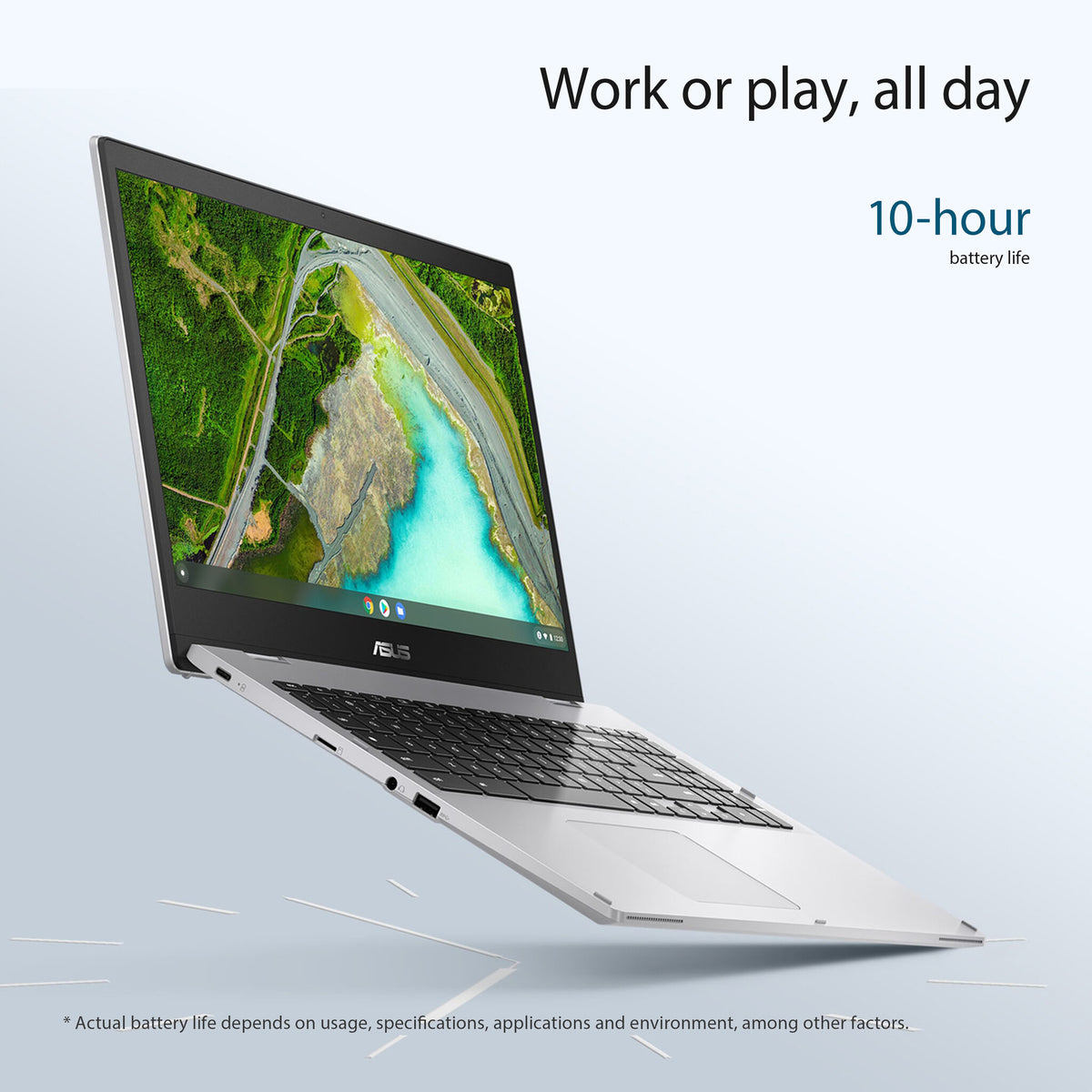 ASUS Chromebook - 39.6 cm (15.6") - Touchscreen - Intel® Celeron® N4500 - 8 GB LPDDR4x-SDRAM - 64 GB eMMC - Wi-Fi 6 - ChromeOS - Silver