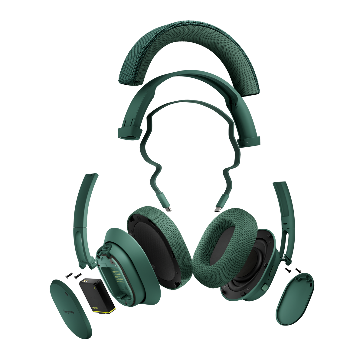 Fairphone Fairbuds XL (2nd Generation) - Bluetooth Wireless Headset in Forest Green