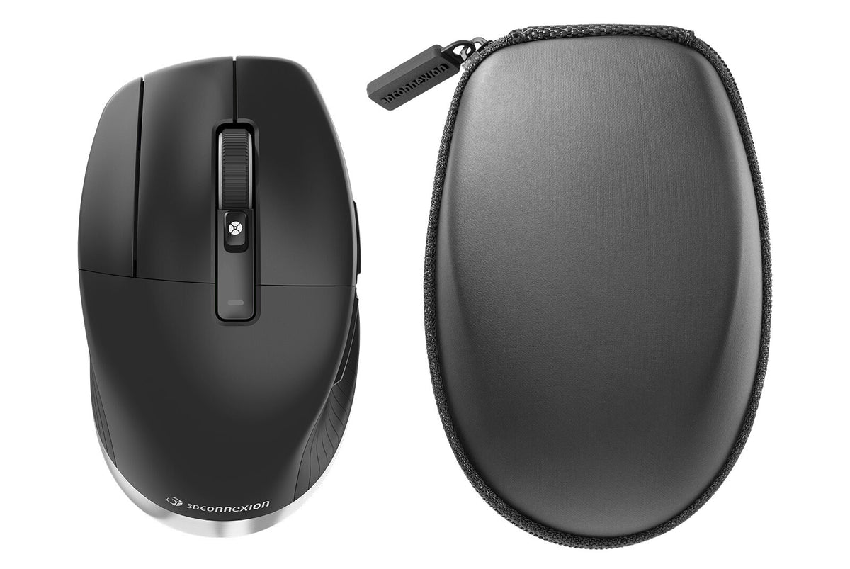 3Dconnexion CadMouse Pro - Left-handed RF Wireless + Bluetooth Optical Mouse in Black - 7,200 DPI