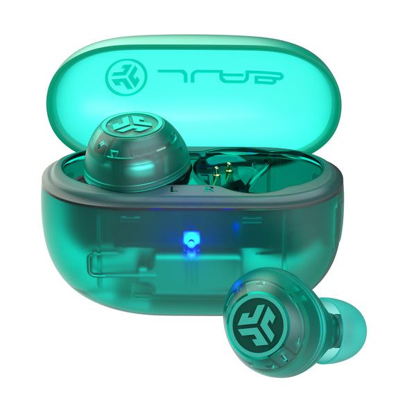 JLab Go Pop ANC Headset True Wireless Stereo (TWS) In-ear Calls/Music Bluetooth Teal, Transparent