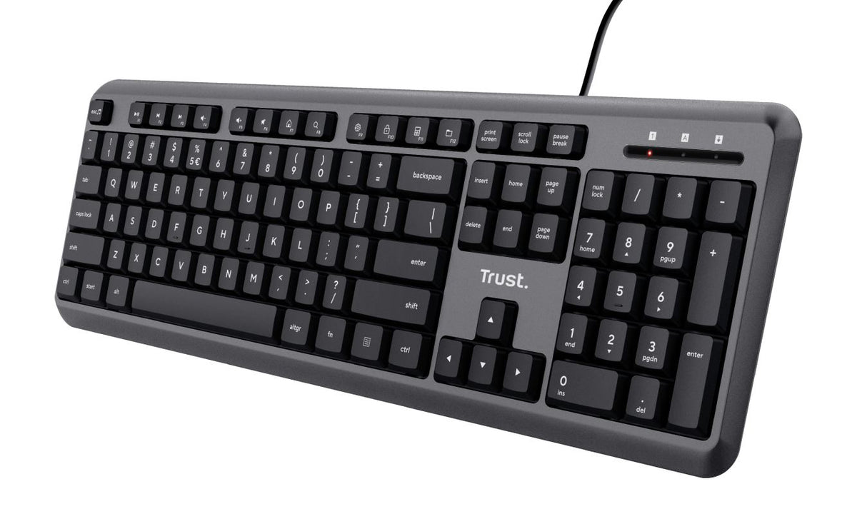 Trust ODY keyboard USB QWERTY UK English Black, Grey