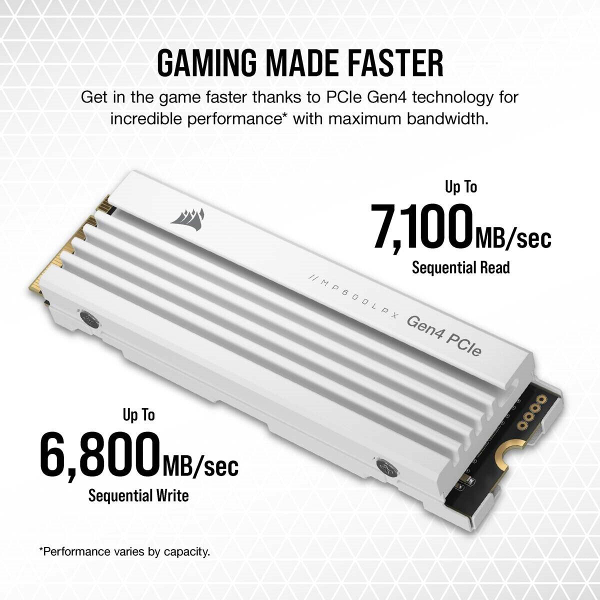 Corsair MP600 PRO LPX - PCI Express 4.0 3D TLC NAND NVMe M.2 SSD - 1 TB
