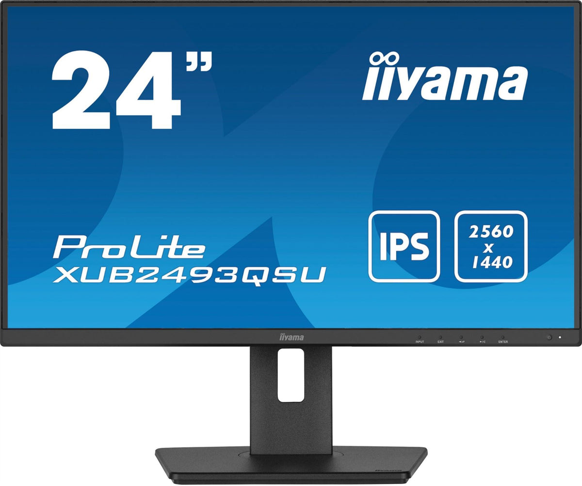iiyama ProLite XUB2493QSU-B5 computer monitor 61 cm (24&quot;) 2560 x 1440 pixels Wide Quad HD LED Black