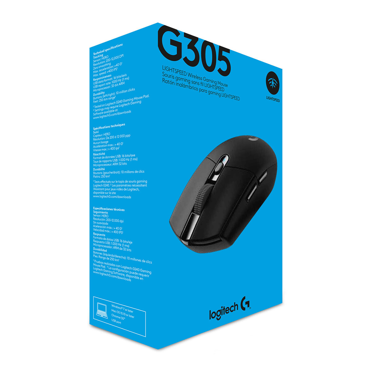 Logitech G - G305 LIGHTSPEED Wireless Gaming Mouse in Black - 12,000 DPI
