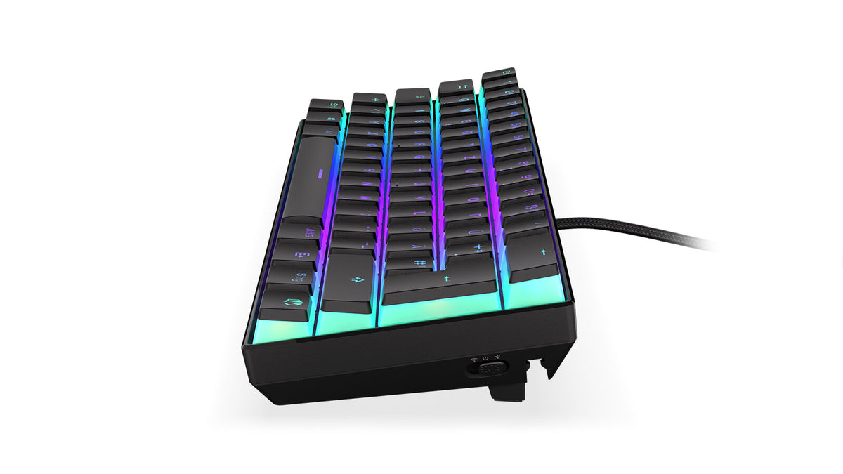 ENDORFY Thock Compact - USB Wired + RF Wireless RGB Mechanical Keyboard in Black (QWERTZ German)
