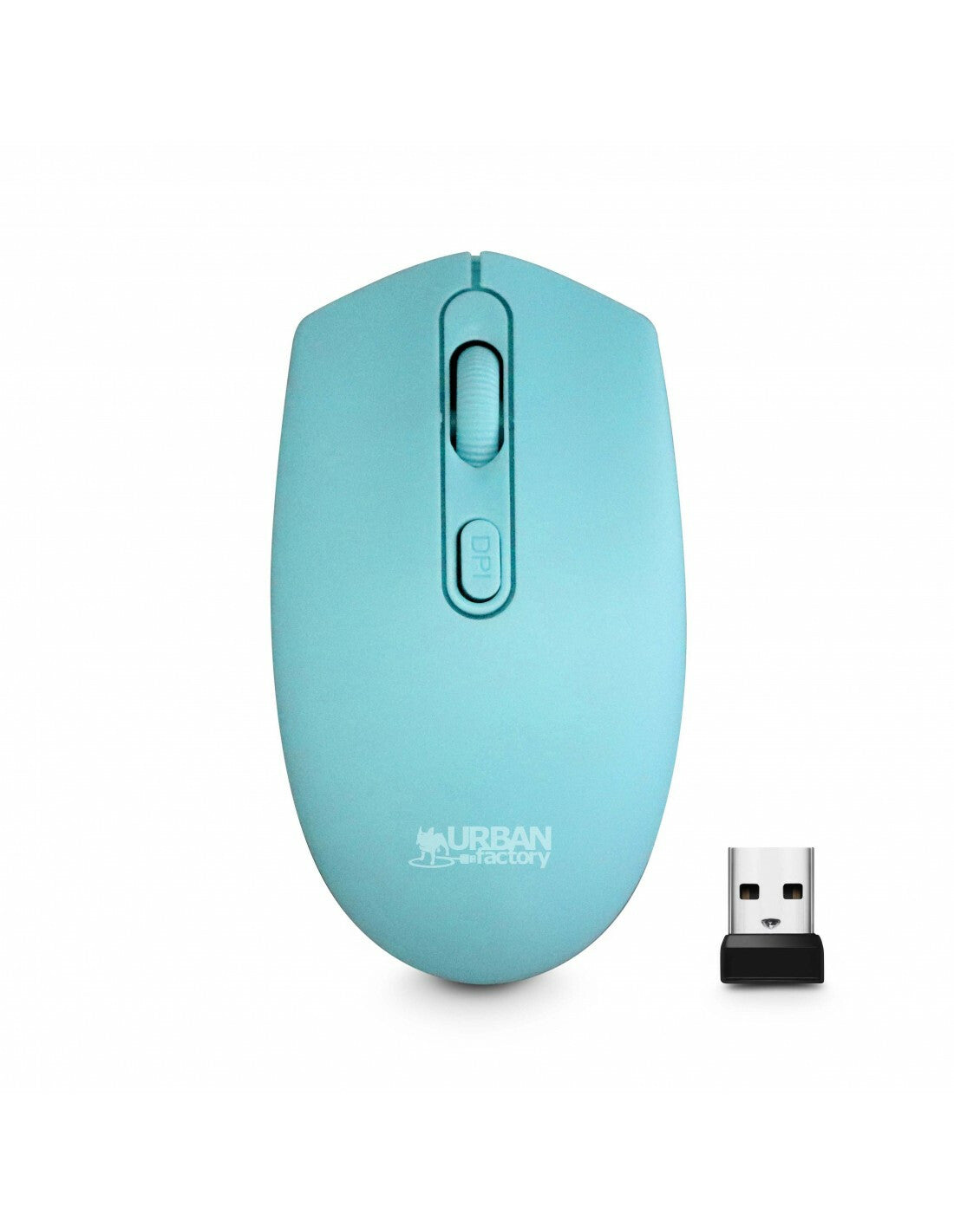 Urban Factory FREE - Ambidextrous RF Wireless Optical Mouse in Blue - 1,600 DPI