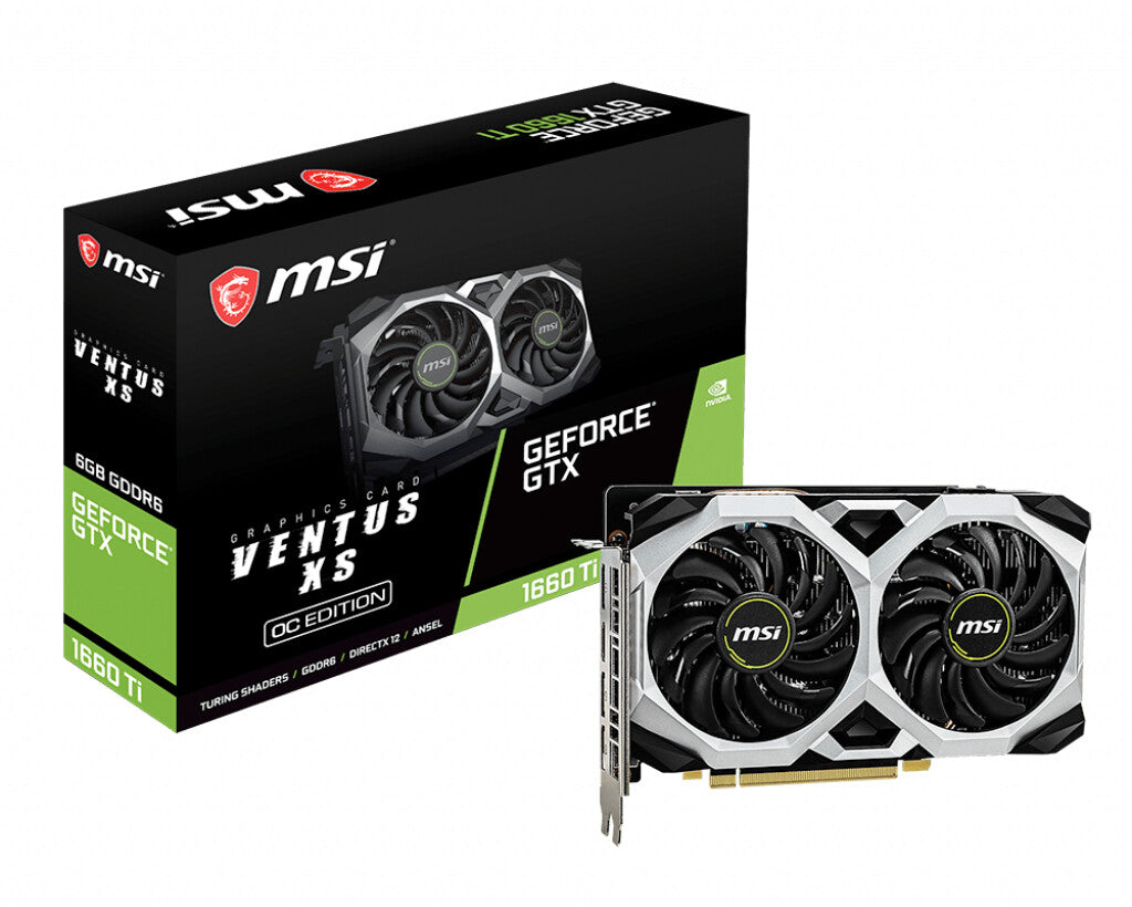 MSI VENTUS XS OC - NVIDIA 6 GB GDDR6 GeForce GTX 1660 Ti graphics card
