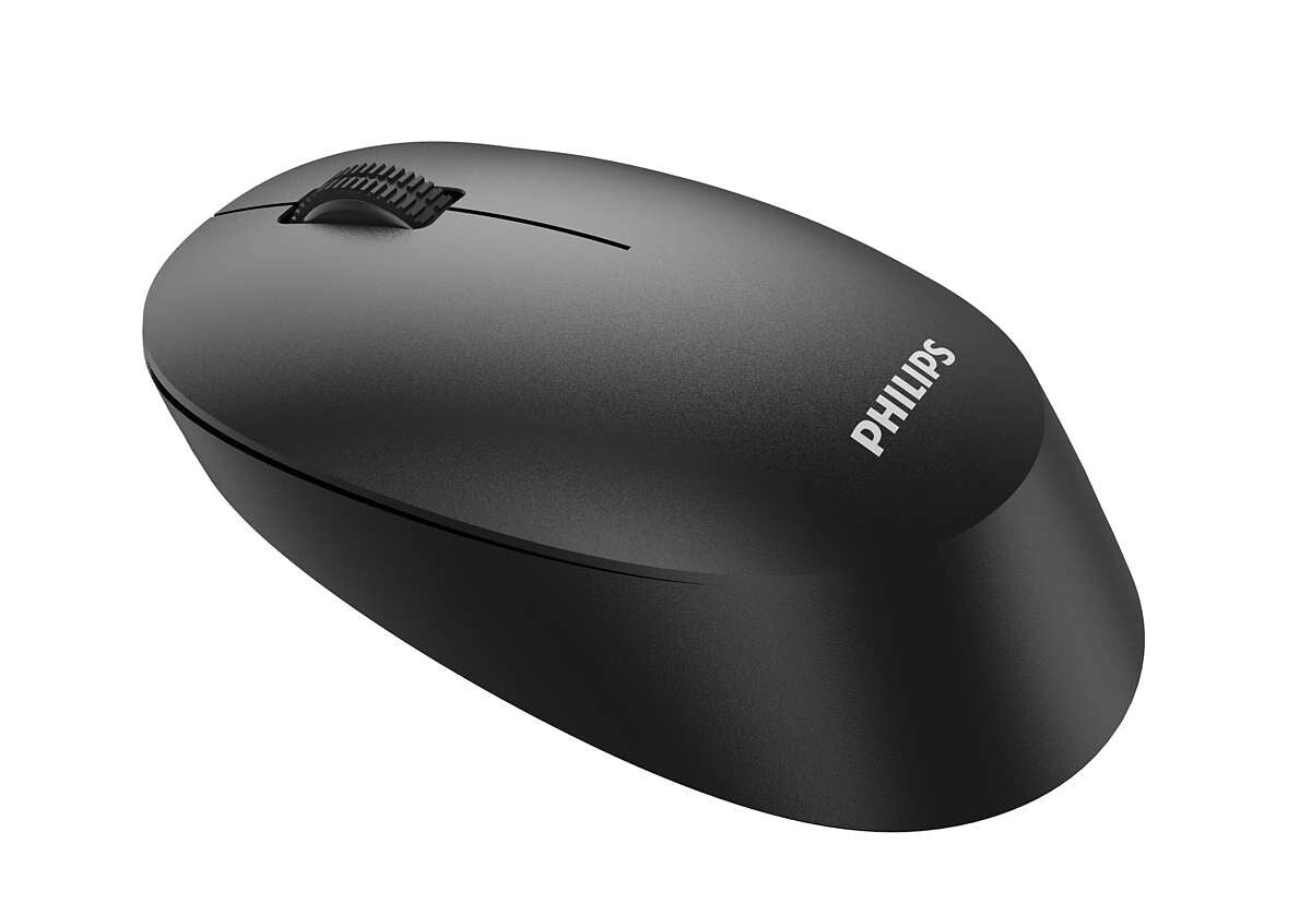Philips - RF Wireless Optical mouse in Black - 1,600 DPI