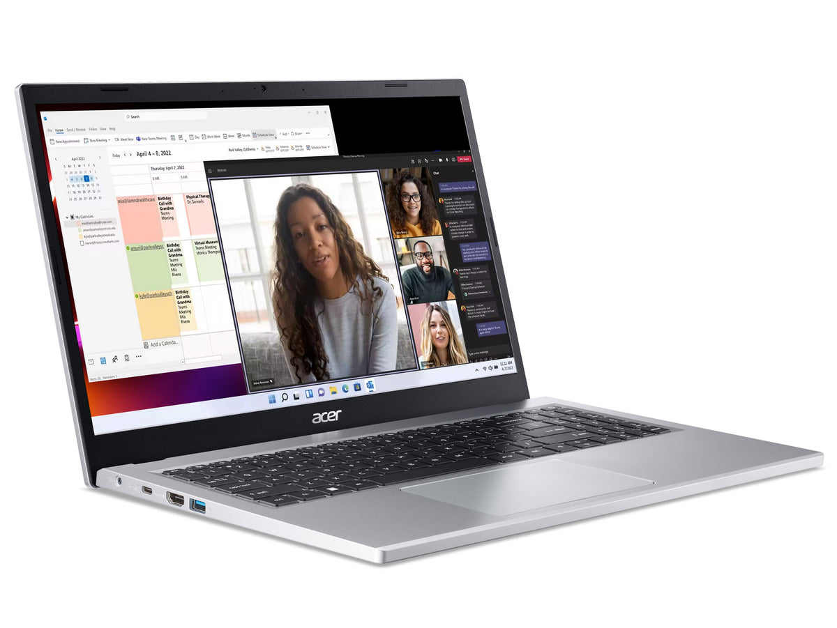 Acer Aspire 3 A315-510P Laptop  - 39.6 cm (15.6") - Intel Core i3-N305 - 8 GB DDR5-SDRAM - 512 GB SSD - Wi-Fi 5 - Windows 11 Home - Silver