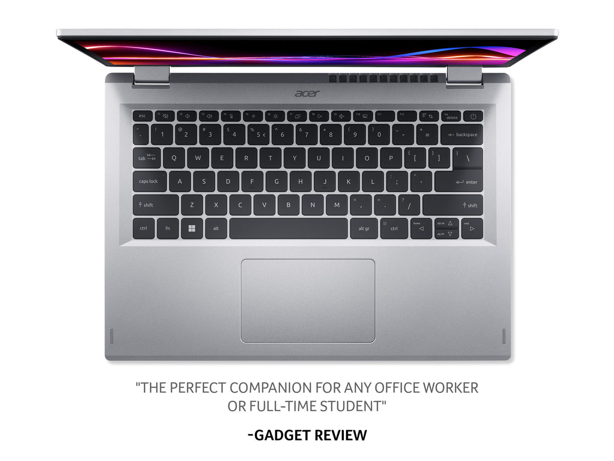 Acer Aspire 3 Spin 14 Hybrid (2-in-1) - 35.6 cm (14") - Touchscreen - Intel Core i3 N305 - 8 GB LPDDR5-SDRAM - 128 GB SSD - Wi-Fi 6E - Windows 11 - Silver
