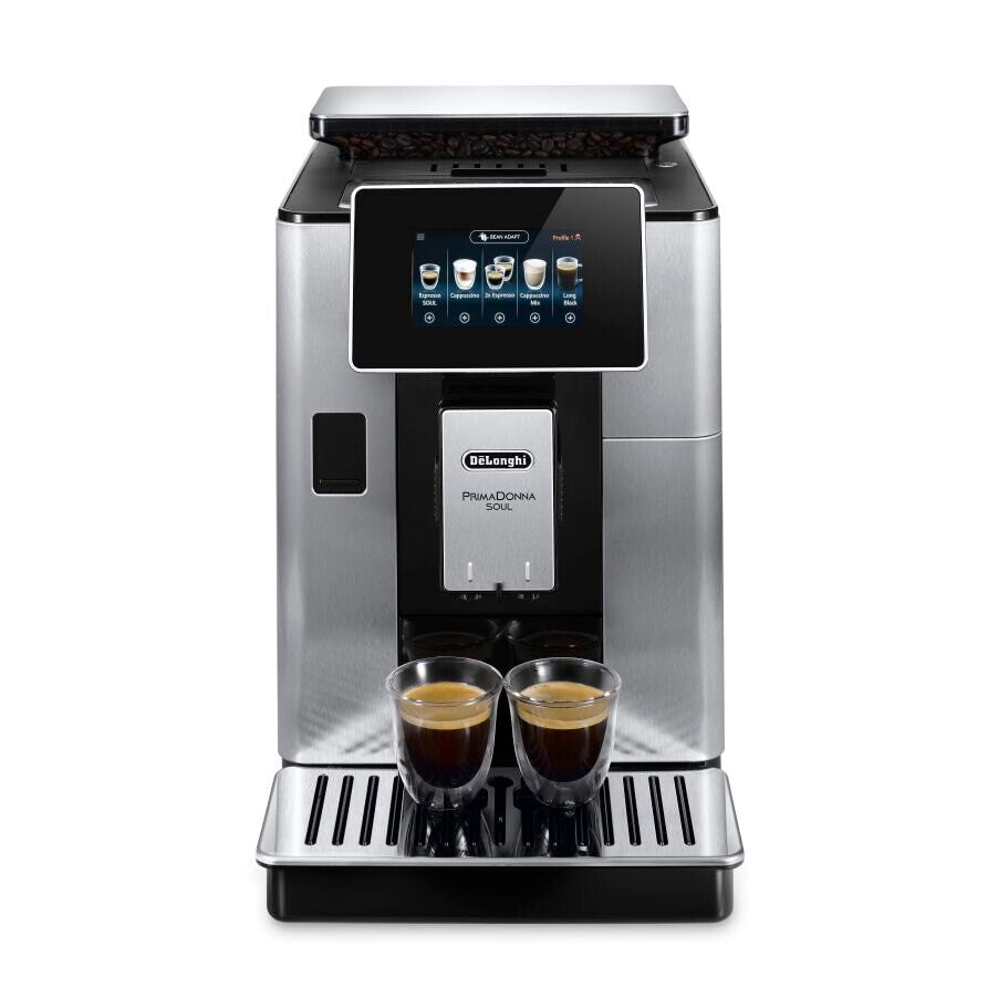 De'Longhi PrimaDonna Soul ECAM610.75.MB - Fully Automatic Bean to Cup Coffee Machine in Metal Black
