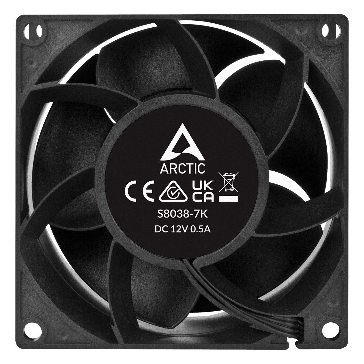 ARCTIC S8038-7K - Computer Case Fan in Black - 80mm (Pack of 4)