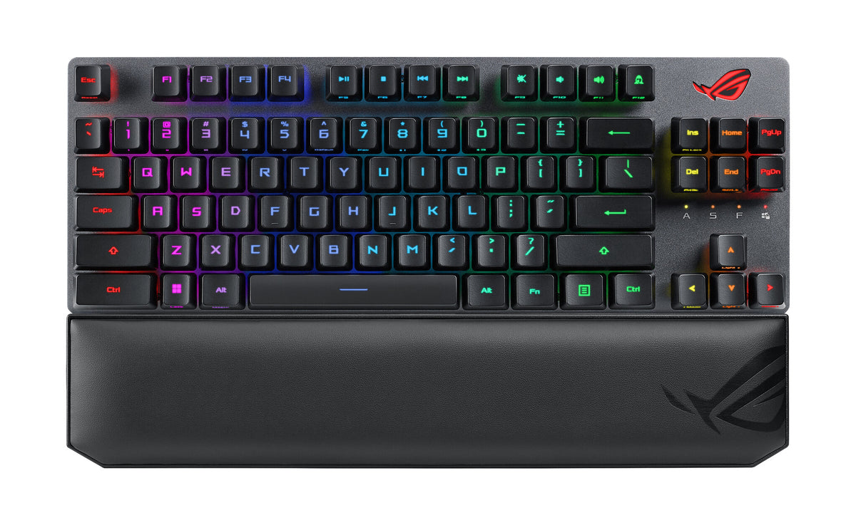 ASUS ROG Strix Scope RX TKL - USB Wired + RF Wireless + Bluetooth RGB Mechanical Keyboard in Black (QWERTY UK)