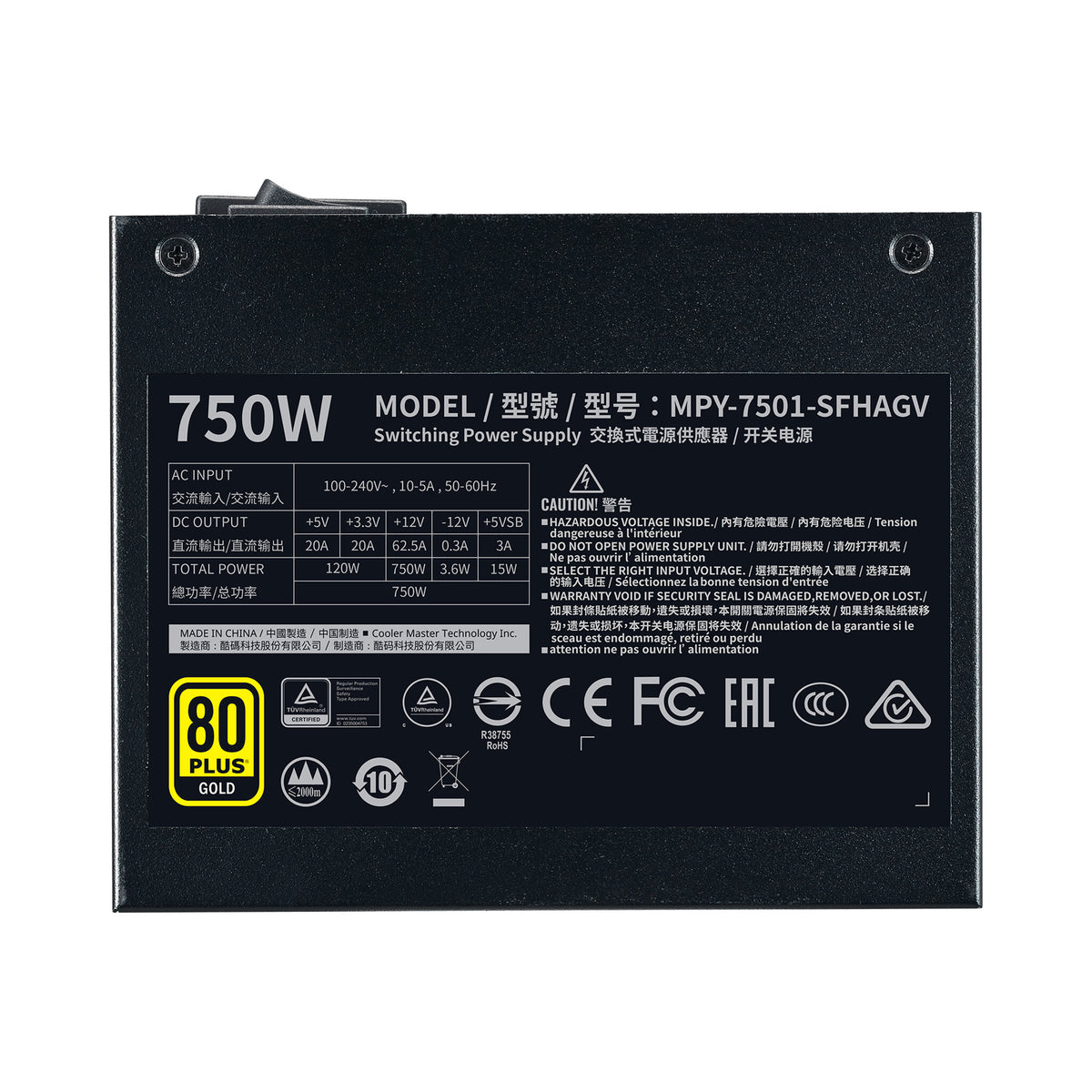 Cooler Master V750 SFX - 750W 80+ Gold Fully Modular Power Supply Unit