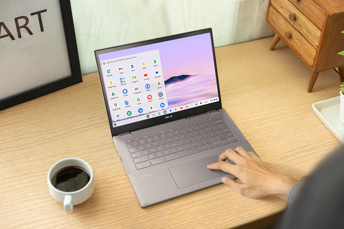ASUS Chromebook CM34 - 35.6 cm (14&quot;) - Touchscreen - AMD Ryzen™ 5 7520C - 8 GB LPDDR5-SDRAM - 256 GB SSD - Wi-Fi 6 - ChromeOS - Grey