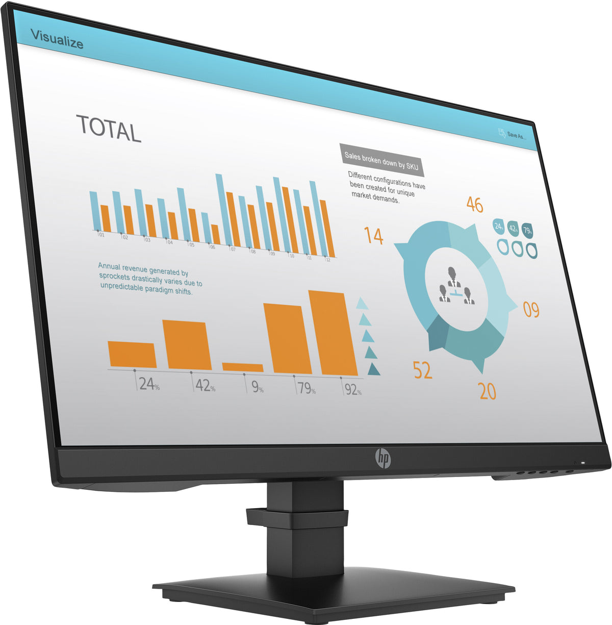 HP P-Series P24 G4 - 60.5 cm (23.8") - 1920 x 1080 pixels FHD Monitor
