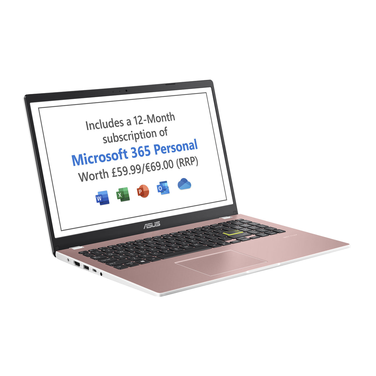 ASUS E510MA-EJ118WS Laptop - 39.6 cm (15.6") - Intel® Celeron® N N4020 - 4 GB DDR4-SDRAM - 64 GB eMMC - Wi-Fi 5 - Windows 11 Home in S mode - Pink