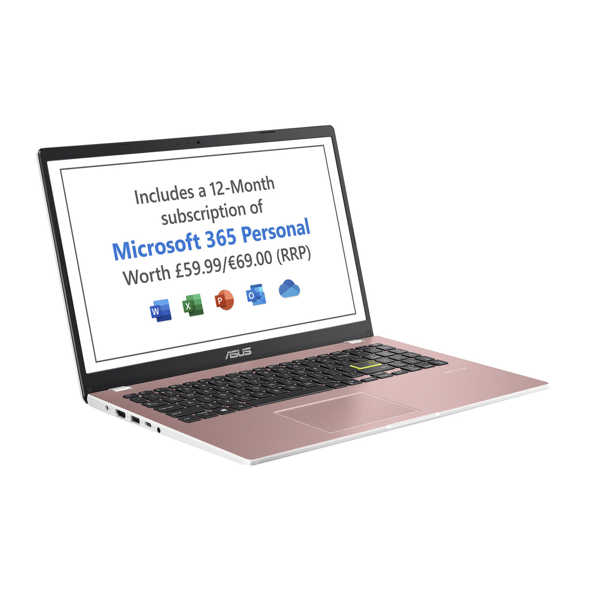 ASUS E510MA-EJ118WS Laptop - 39.6 cm (15.6&quot;) - Intel® Celeron® N N4020 - 4 GB DDR4-SDRAM - 64 GB eMMC - Wi-Fi 5 - Windows 11 Home in S mode - Pink