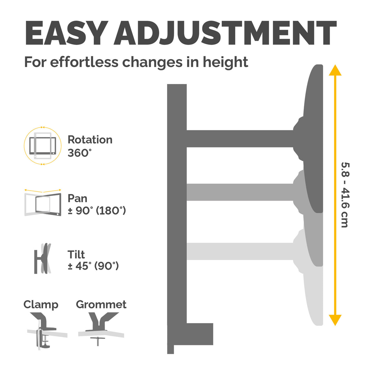 Fellowes Reflex Dual Monitor Arm - 8502601 - Desk monitor mount for upto 68.6 cm (27")
