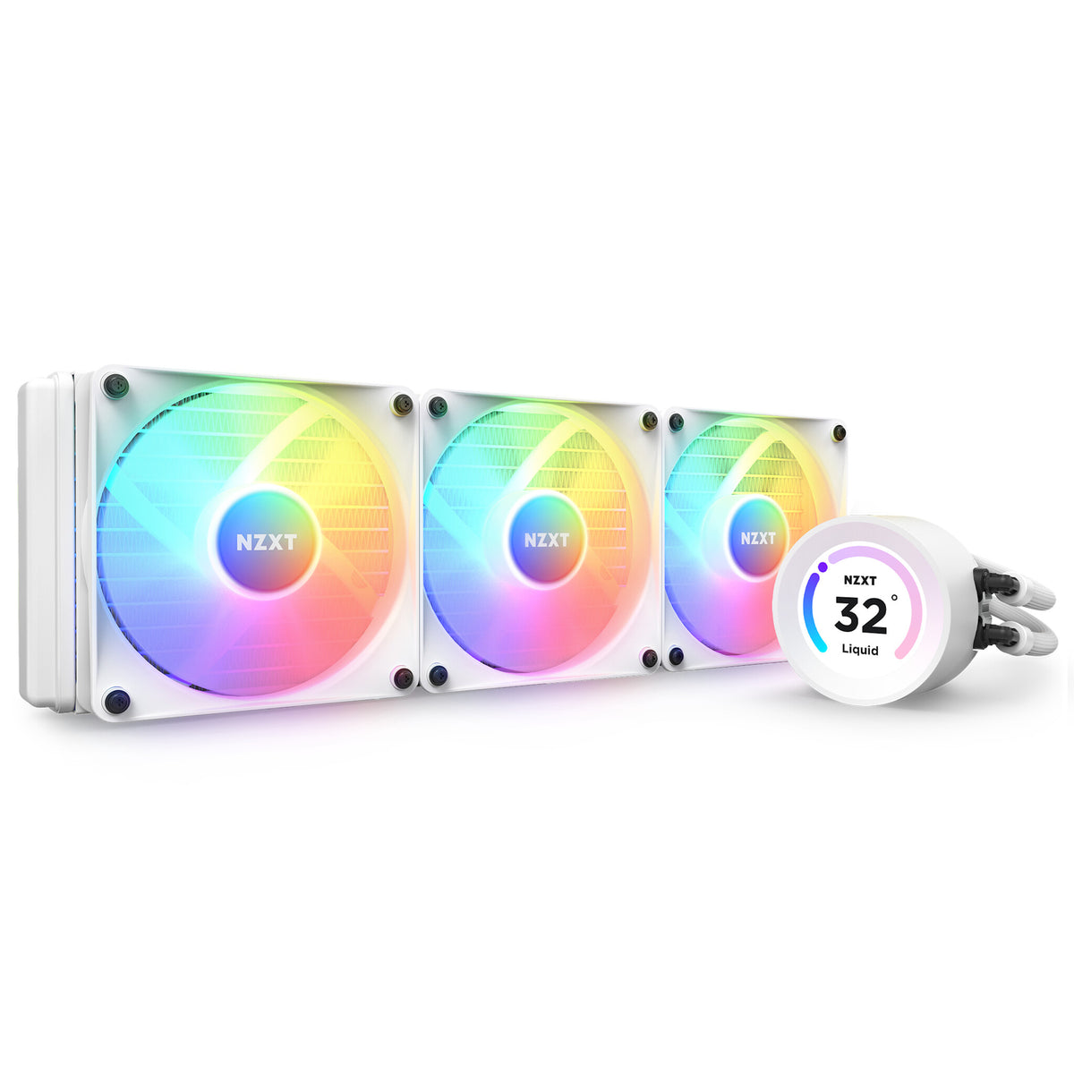 NZXT Kraken Elite 360 RGB - All-in-one Liquid Processor Cooler in White - 360mm