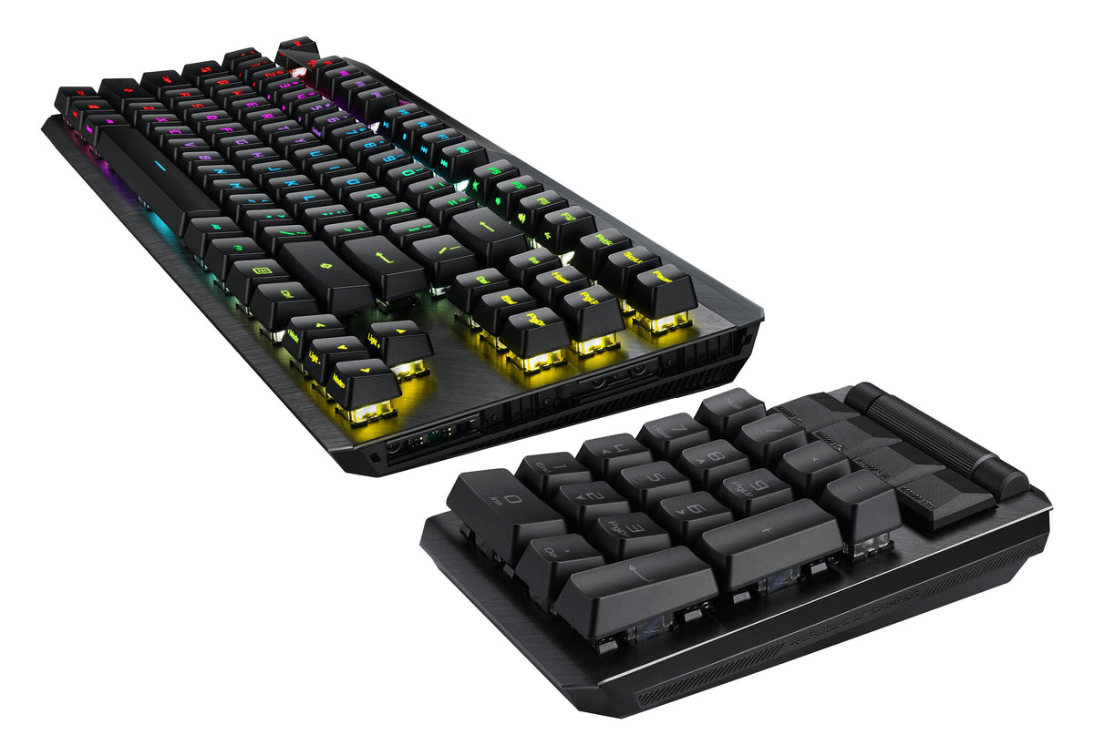 ASUS ROG Claymore II - RF Wireless + USB Wired Mechanical RGB Keyboard in Black (QWERTZ German)