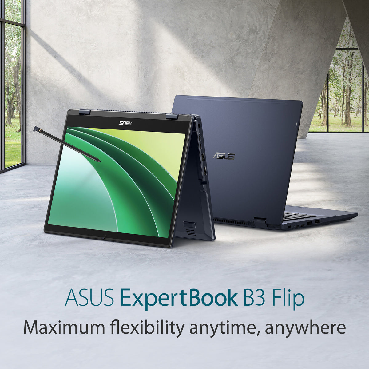ASUS ExpertBook B3 Flip Hybrid (2-in-1) - 35.6 cm (14") - Touchscreen - Intel® Core™ i5-1235U - 8 GB DDR4-SDRAM - 256 GB SSD - Wi-Fi 6 - Windows 11 Pro Education - Black