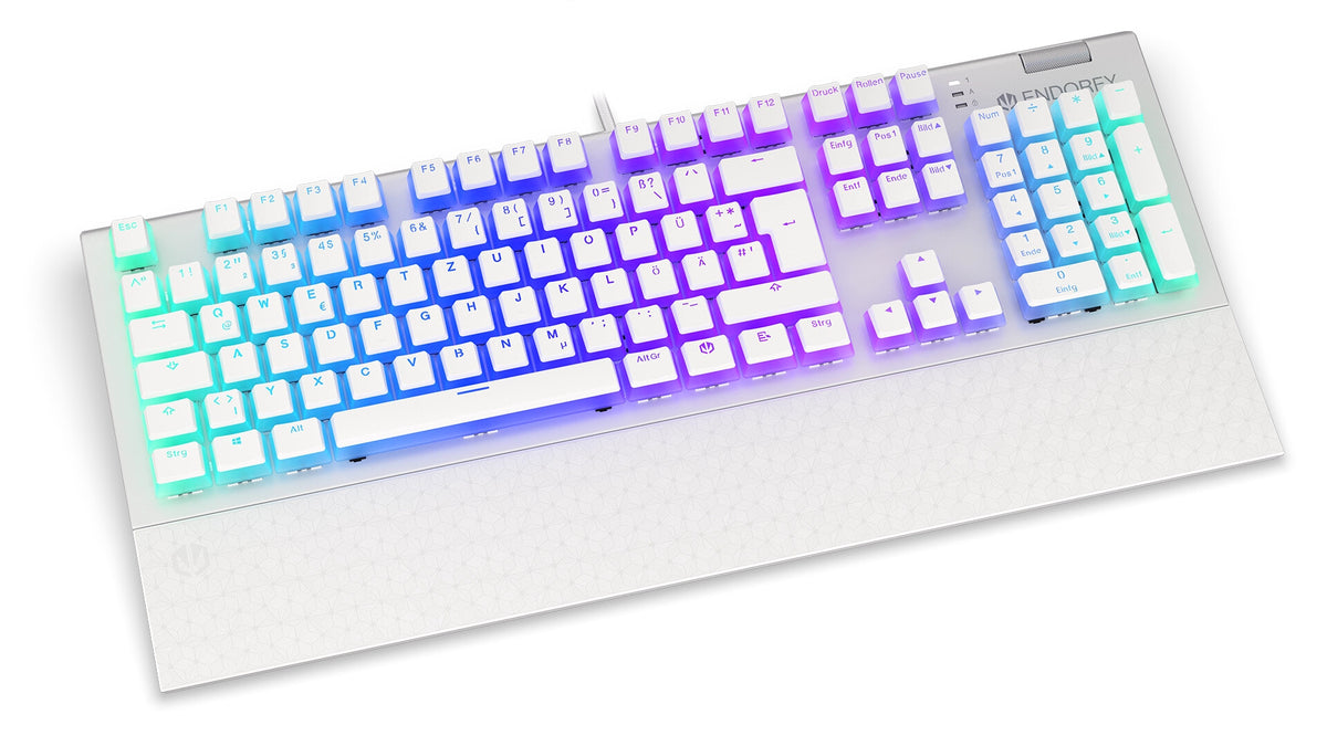 ENDORFY Thock - USB Wired RGB Mechanical Keyboard in White (QWERTZ German)