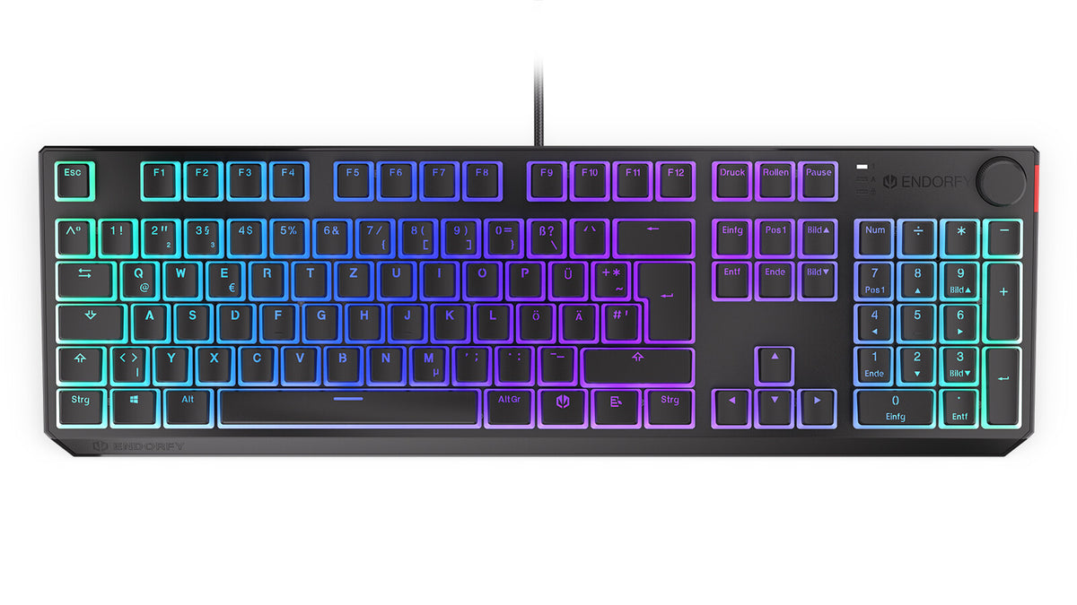 ENDORFY Thock - USB Wired RGB Mechanical Keyboard in Black (QWERTZ German)