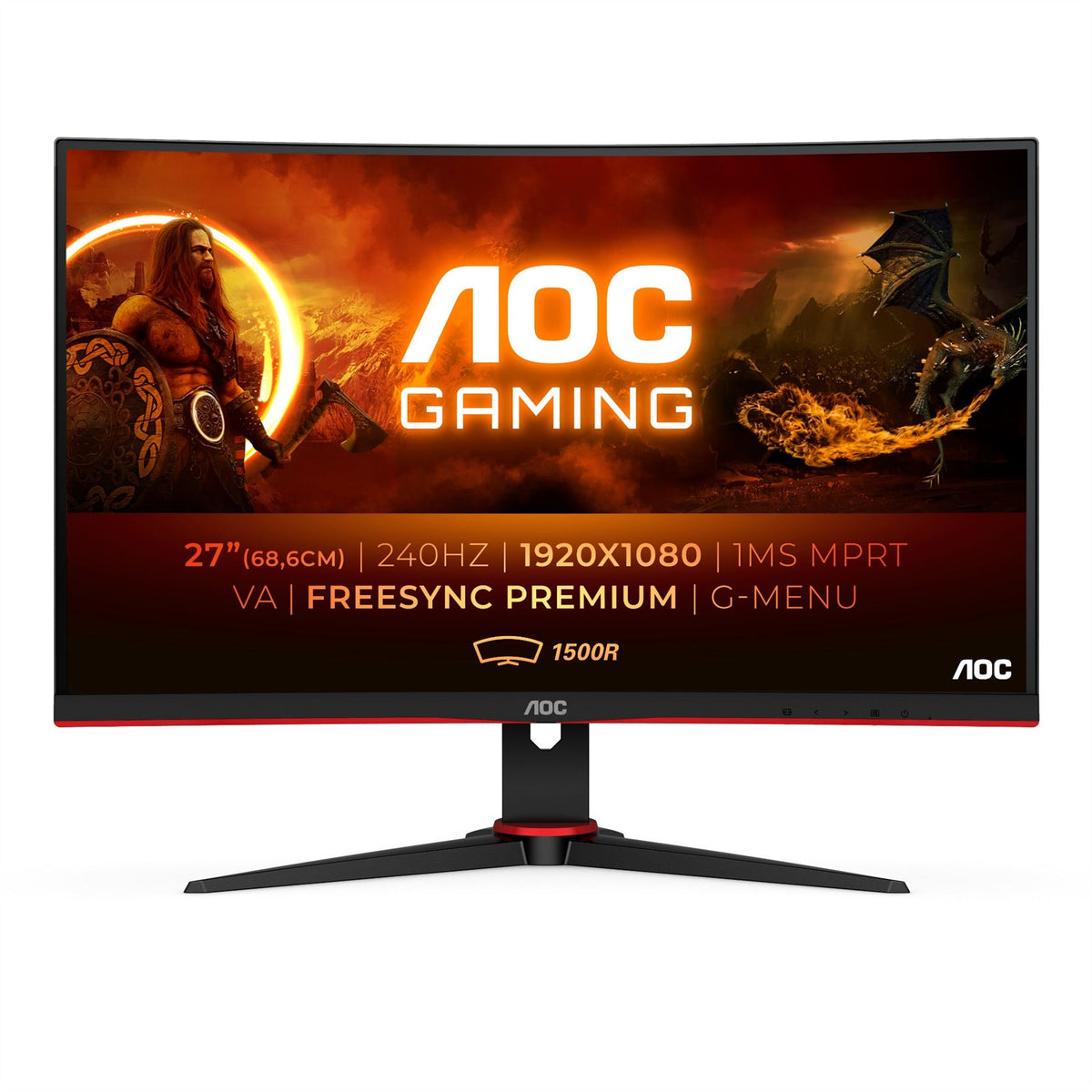 AOC G2 C27G2ZE/BK Computer Monitor 68.6 cm (27") 1920 x 1080 pixels Full HD LED Black, Red