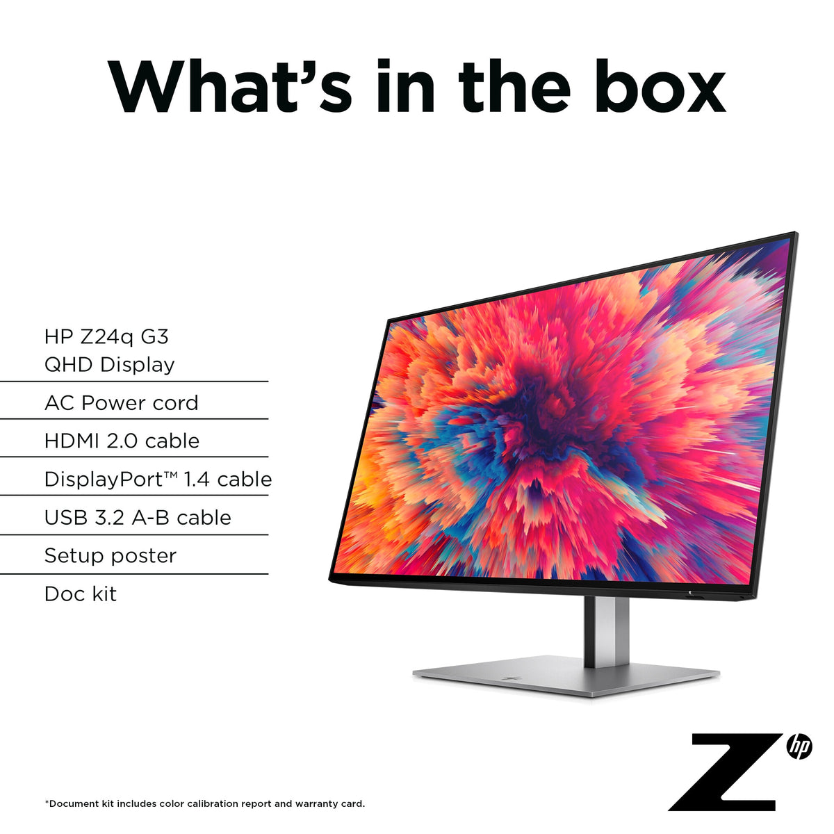 HP Z24Q G3 - 60.5 cm (23.8") - 2560 x 1440 pixels QHD Monitor