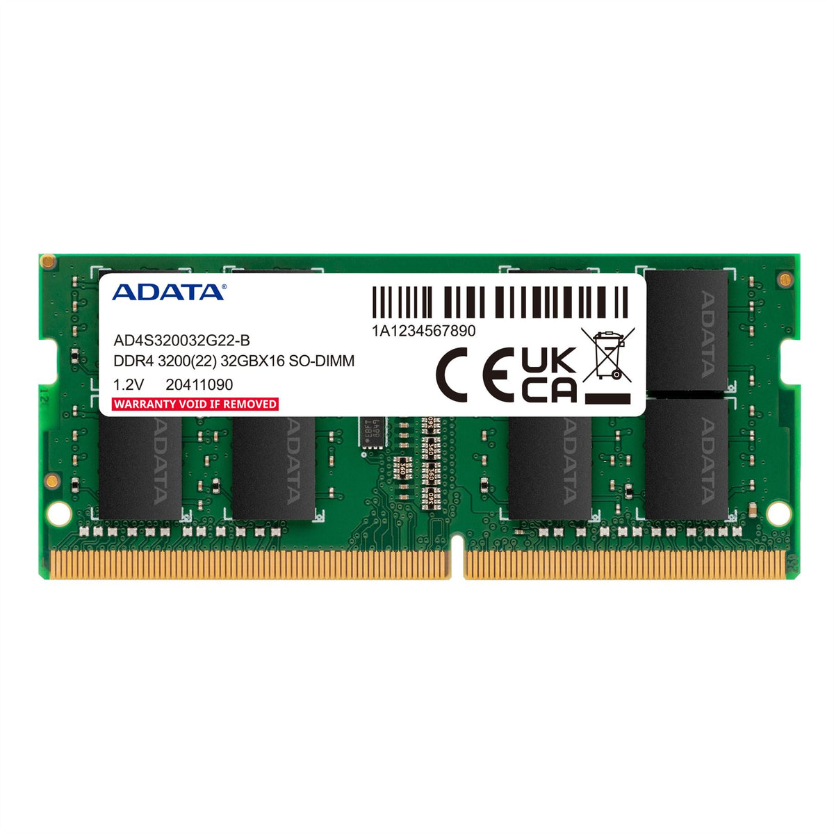 ADATA AD4S32008G22-DTGN memory module 16 GB 2 x 8 GB DDR4 260-pin SO-DIMM