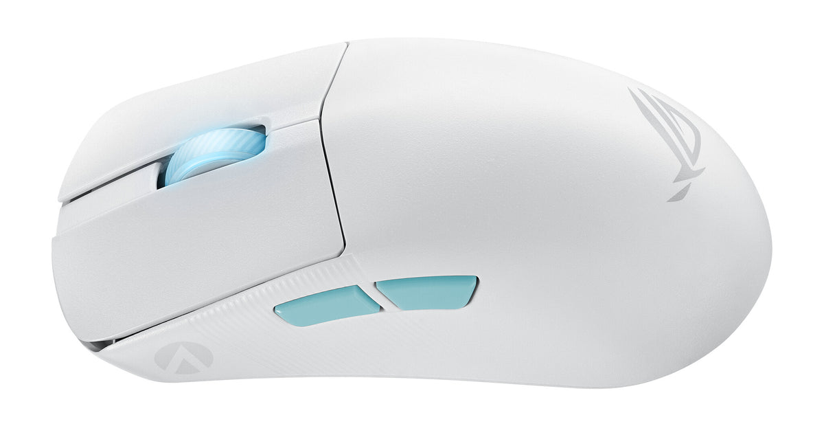 ASUS ROG Harpe Ace "Aim Lab Edition" - RF Wireless + Bluetooth + USB Type-C Opto-mechanical Mouse in White - 36,000 DPI