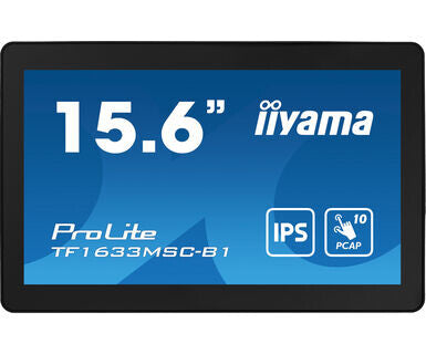 iiyama ProLite TF1633MSC-B1 - 39.6 cm (15.6") - 1920 x 1080 pixels Full HD Touchscreen Monitor
