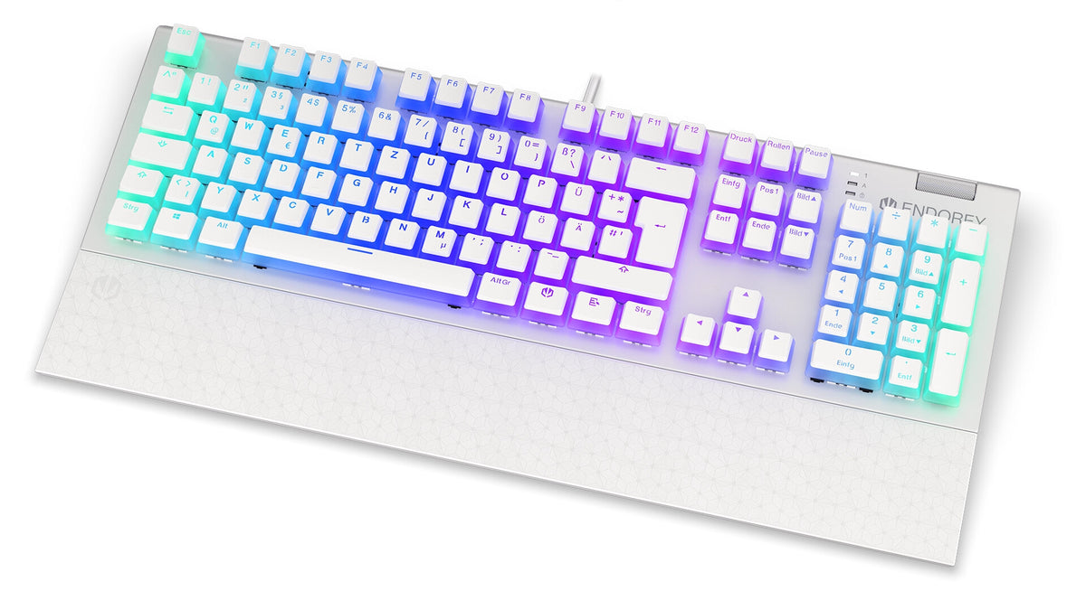 ENDORFY Thock - USB Wired RGB Mechanical Keyboard in White (QWERTZ German)