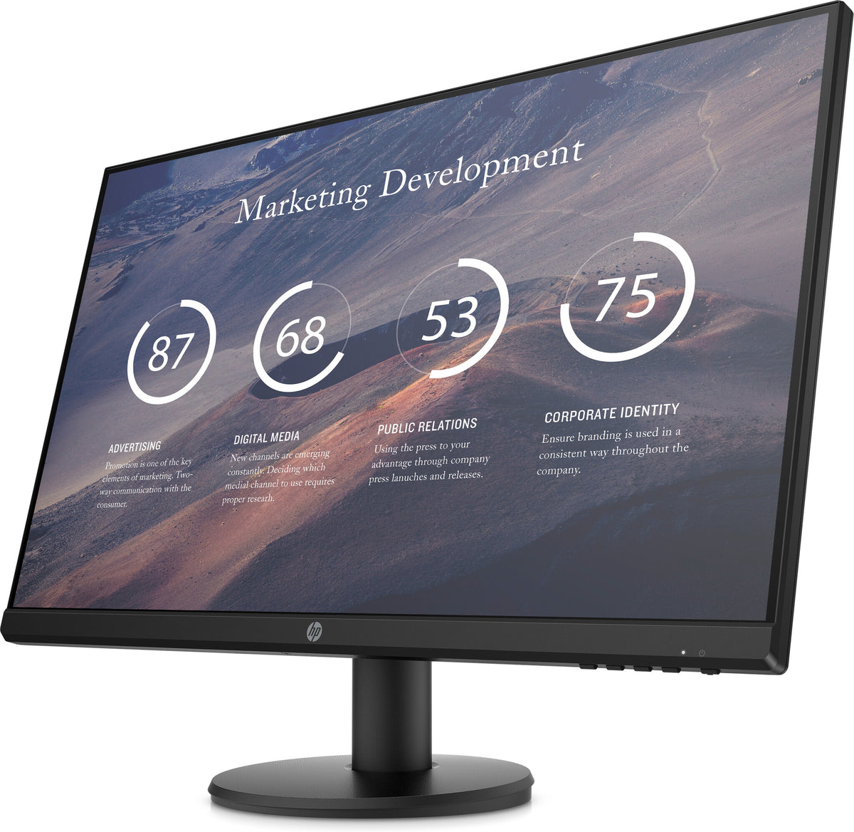 HP P27V G4 - 68.6 cm (27") - 1920 x 1080 pixels Full HD LCD Monitor