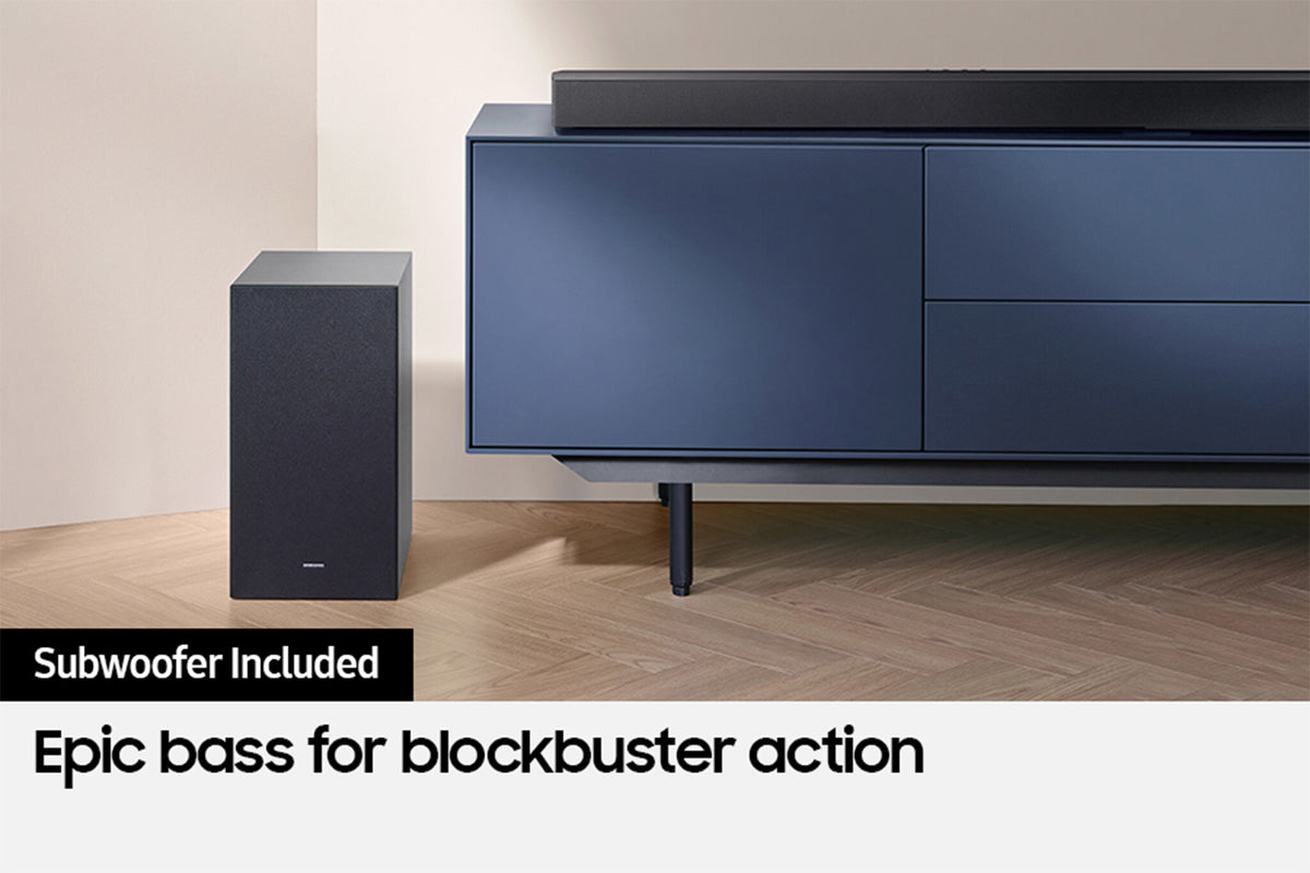 Samsung HW-Q600C - Bluetooth Cinematic Soundbar with Dolby Atmos, DTS:X &amp; Wireless Subwoofer in Black
