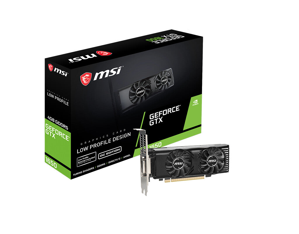 MSI Low Profile OC - NVIDIA 4 GB GDDR5 GeForce GTX 1650 graphics card