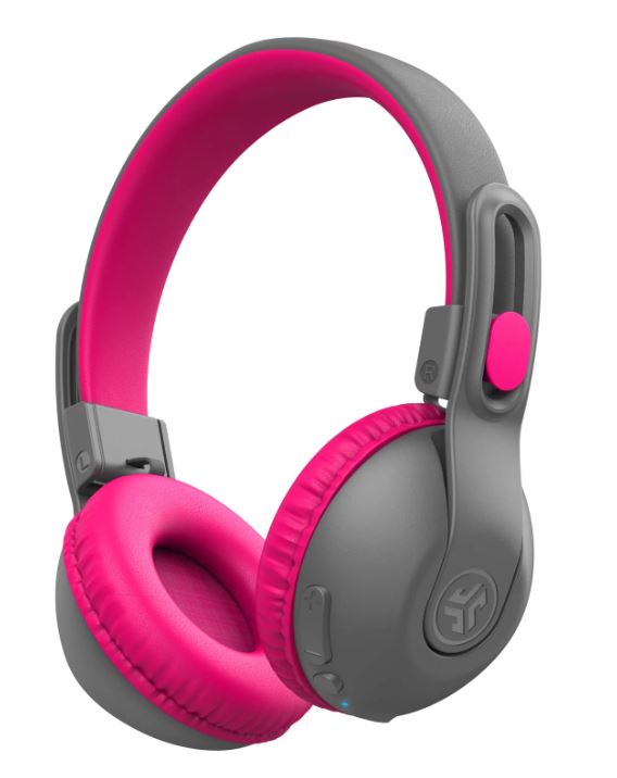 JLab JBuddies Studio 2 Headset Wired & Wireless Head-band Calls/Music USB Type-C Bluetooth Grey/ Pink
