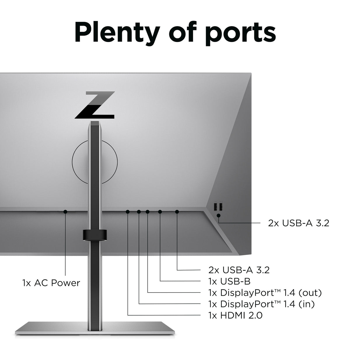 HP Z24Q G3 - 60.5 cm (23.8") - 2560 x 1440 pixels Quad HD Monitor