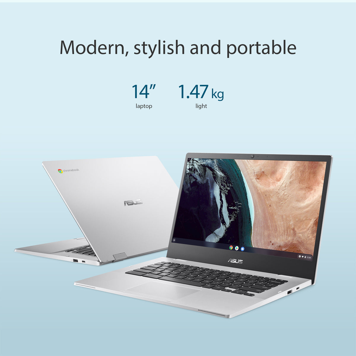 ASUS Chromebook CX1400CKA-EK0078- 35.6 cm (14") - 64 GB - 4 GB - Wi-Fi 6 - ChromeOS - Silver