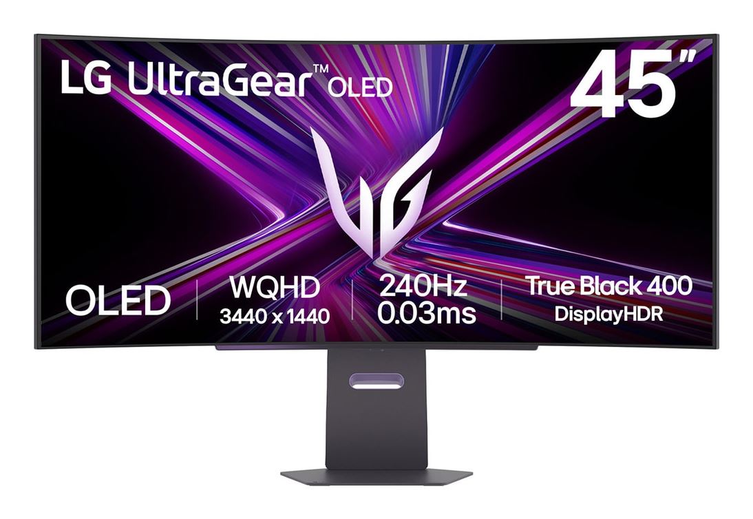 LG 45GX900A-B computer monitor 113 cm (44.5") 3440 x 1440 pixels Wide Quad HD OLED Black