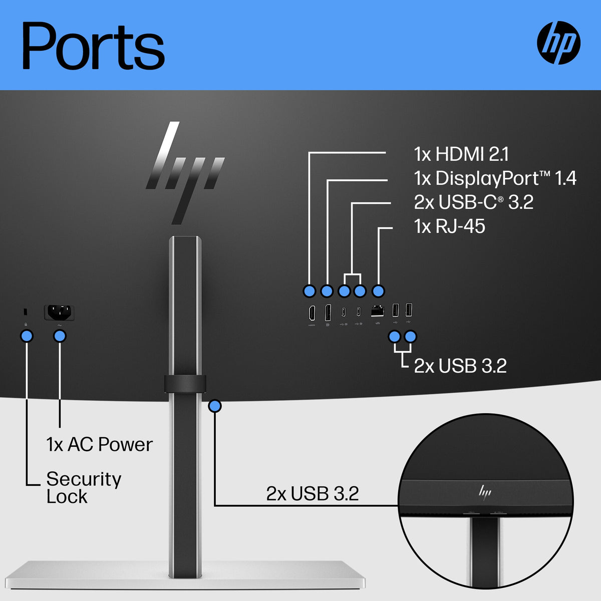 HP E45C G5 DQHD - 113 cm (44.5") - 5120 x 1440 pixels DQHD LCD Monitor