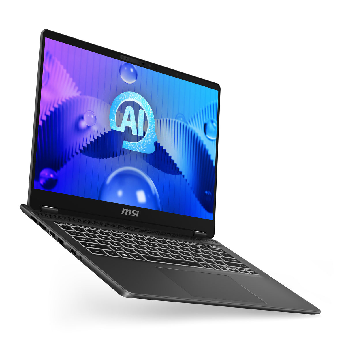 MSI Prestige 14 AI Studio Laptop - 35.6 cm (14&quot;) - Intel Core Ultra 7 155H - 32 GB DDR5-SDRAM - 1 TB SSD - NVIDIA GeForce RTX 4050 - Wi-Fi 7 - Windows 11 Pro - Grey